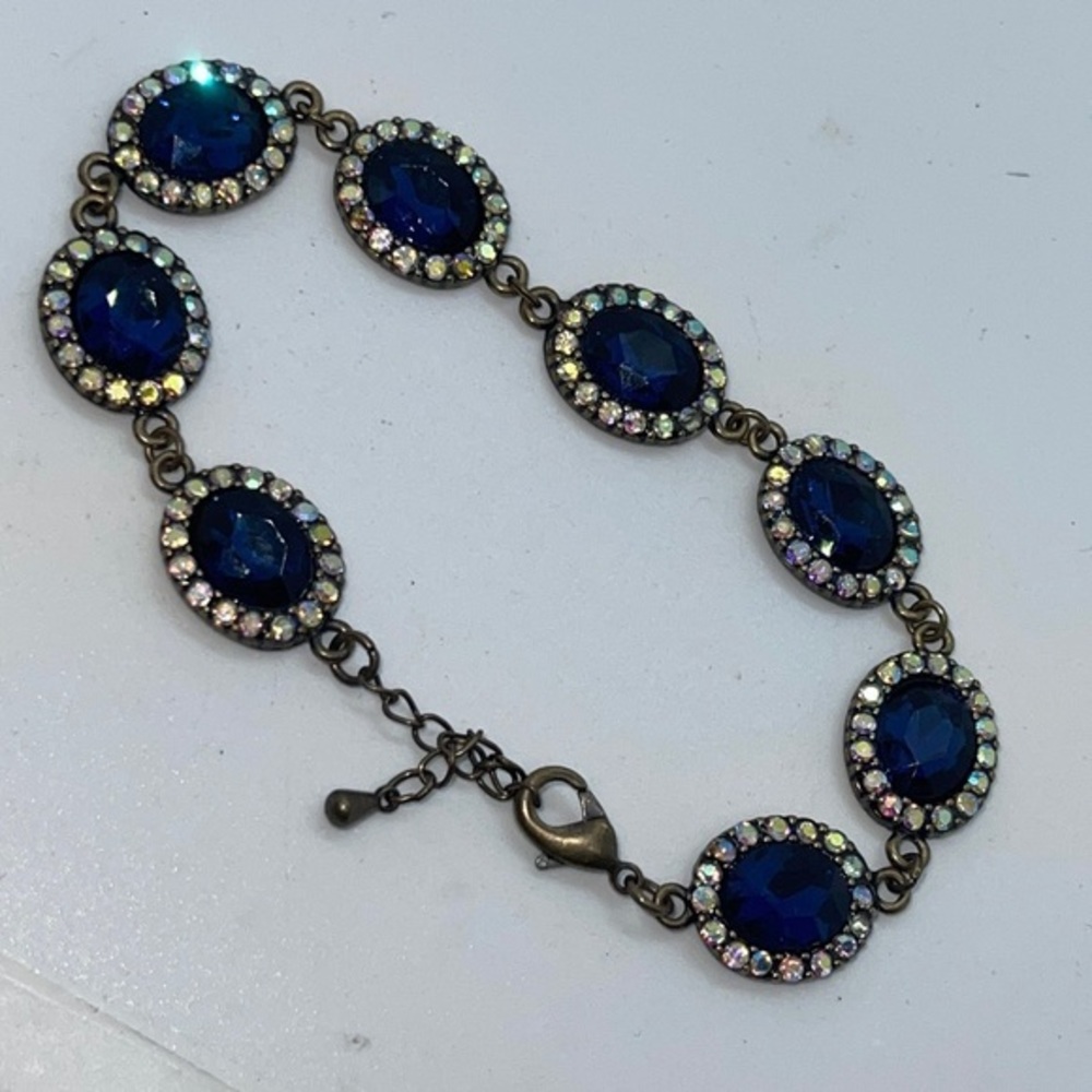 Deep Blue & Brass Bracelet